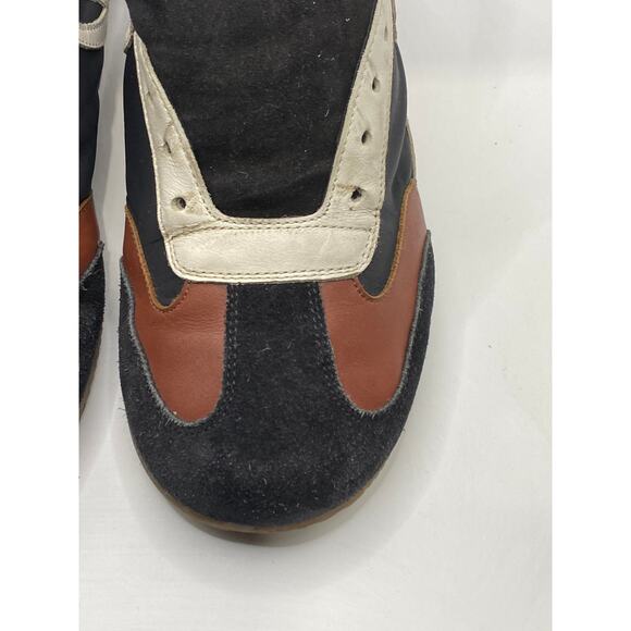 LOEWE Women's Navy-White Printed Suede Leather Ballet Runner Sneakers SZ 38(US8) - Picture 3 of 14